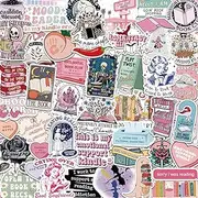 150 PCS Romance Book Stickers for Kindle, Holographic Bookish Sticker Pack Reading Booktok Glitter Vinyl Decals for Laptop Ebook Readers Water Bottles Journal Scrapbook Waterproof