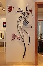 3D Potted Plant Wall Murals for Living Room Bedroom Sofa Backdrop Tv Wall Background Originality Stickers Gift DIY Wall Decal Wall Decor Wall Decorations (Red Large)