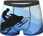 [EdWal] Snowmobile print Soft Men's Underwear Boxer Briefs Comfortable Underwear Boxer Briefs for Men 1Pack