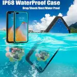 IP68高端防水手機殼,適用於 13 12 11PRO MAX XS MAX XR游泳潛水戶外透明