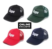A BATHING APE Men's Goods BAPE LOGO MESH CAP -ONLINE EXCLUSIVE- 1J75180001 b