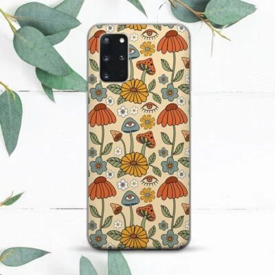 Mushrooms Retro Flowers Evil Eyes Case For Samsung Note 10 20 S20 S21 S22 S23 FE