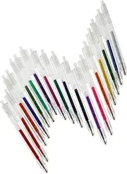 DOITOOL 18pcs Gel Glitter Markers Fine Tip Highlighters for School Art Projects Journaling Note Taking Versatile Vibrant Colors with Glittery Finish for Creative Expression