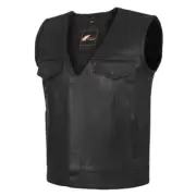 Sons of Anarchy V-Neck Leather Vest – Iconic Motorcycle Club Style