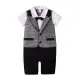 【baby童衣】連身衣 嬰兒千鳥格紳士領結短袖包屁衣 60241(共1色)