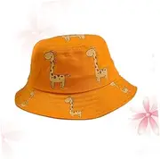 HAPINARY Unisex Children's Sun Hat Cotton Bucket Hat Animal Design Cap Girls Boys Beach Cap Yellow