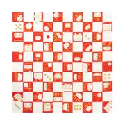 Musubi 70 Fuku Cochae Maneki Neko & Daruma Furoshiki Wrapping Cloth