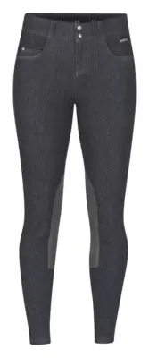Kerrits Stretch Denim Knee Patch Breech - Charcoal