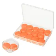 Silicone Earplugs, 27 Db Noise Cancelling Sleeping Ear Plugs (16 Pack, Orange)