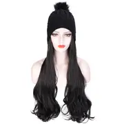 Women Wig Hat Light Curly Long Synthetic Girl Hair Winter