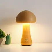 LED Night Light With Touch Switch Wooden Cute Mushrooms Bedside Table Lamp For Bedroom Childrens Room Sleeping Night Lam
