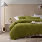 Vintage Design Homewares Parquet Cacti Green Polyester Cotton Quilt Cover Set...