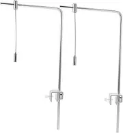 EXAOMBLE Aluminum Alloy Aquarium Light Holder 2pcs for Freshwater Easy Install Led Fish Tank Light Riser