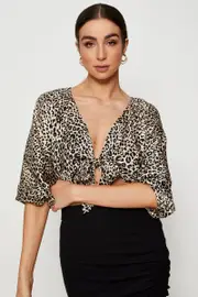 Print Crop Bolero Short Sleeve - Size XS, Women's Bolero