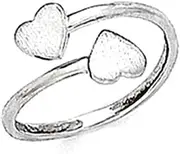 [JewelryWeb] 14k White Gold Love Heart toe ring-toe ring for Women