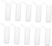 FOMIYES 30pcs Clear Plastic Test Tubes with Lids Design for Easy Access Portable Tube Containers for Beads Medicine and Crafts Storage