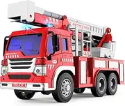 Fire Engine Toys, GizmoVine 1:16 Scale Fire Truck with Light and Sound, Fire Truck Toys for Kids 3-8