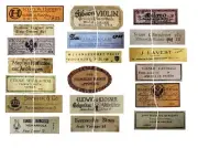 V105 Old Violin Fiddle Maker Labels Antique Copies Reproduction Set of 19