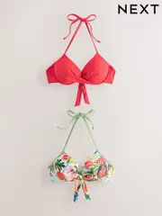 Red/Fruit Print Padded Wired Bikini Tops 2 Pack (AM6005) | $60