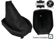 BLACK STITCH LEATHER GEAR BOOT+PLASTIC FRAME FOR FORD TRANSIT COURIER 14-20