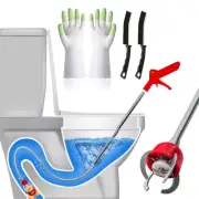 51inch Toilet Auger, Upgraded Toilet Snake, Flexible Claw Grabber Pickup Tool...