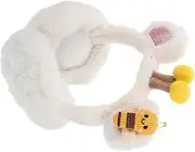 [ASAKKURA] Little Bee Ear Muffs Winter Winter Ear Muffs Plush Earmuff Headband Headbands Plush White