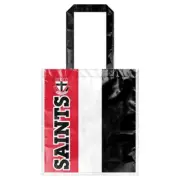 St Kilda Saints Official AFL Laminated Groceries Shopping Carry Bag Reusable x 2