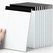 AILZFEI 8.5x11.75 Legal Pads College Ruled White Paper Note Pads 12 Pack Double- Print Side Writing Pads