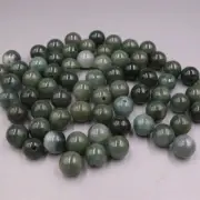 20pcs Real Grade A Oil Green Jade Jadeite Loose Beads 13mm Round Bead For Diy