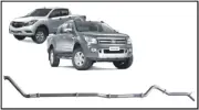 REDBACK 3" 409 SS PIPE ONLY EXHAUST FITS FORD RANGER PX PX II 3.2L 5CYL 2011-201