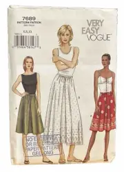 Very easy vogue 7689 Size 6-10 Skirt Sewing Pattern