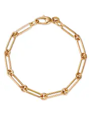Moon & Meadow 14K Yellow Gold Mixed Oval Link Bracelet