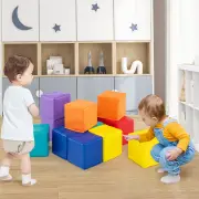 Costway12-Piece Colourful Stacking Climbing Foam Cubes Set for Kids