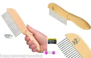 MASTER GROOMING TOOLS ULTIMATE COARSE UTILITY COMB Wood Handle Long Teeth Dog