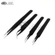 4 Pcs ESD & Anti-static Tweezer For Eyelash Extension,electronics,jewelry-making
