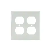 SUNLITE White E212W 2 Gang Duplex Receptacle Plate