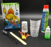 1set DIY Slime Kit 50ml w/FREE Mini Dinosaur Figurine Kids Craft Science STEM US