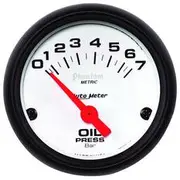 Autometer Phantom Oil Pressure Gauge Electric - 0 - 7 Bar, 2 1/16 Inch, Short Sweep, AU5727-M