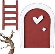 Fairy Garden Door, Fairy Doors for Trees, Mini Fairy Window Decoration for the Yard, Decorative Garden Decoration, Crafts, Tree House Accessories for Wall Fence, Garden Tree