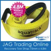AQUATRACK 4.8M 9T 9000kg RECOVERY TOW STRAP Tree Protector 4x4 4WD not Snatch