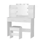 Dressing Table Set Stool 10 Led Bulbs White Dulcea Artiss