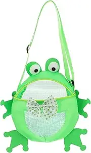 PartyKindom Large Capacity Beach Mesh and Girls Toy Storage Bag Beach Toys Beach Supplies Adjustable Shoulder Straps for Outdoor Activities