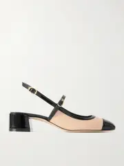 [Stuart Weitzman] Stuart Weitzman - Maeve Leather Mary Jane Slingback Pumps - Beige - US6 US 6 Neutrals