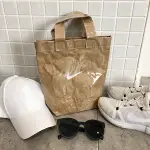 小 勾勾 防水牛皮紙包 透明包 果凍包 塑膠 牛皮紙 袋 包 手提袋 購物袋 ANNA S.399