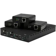 StarTech.com Video Extender Transmitter/Receiver - Wired - TAA Compliant - 1 Input Device - 3 Output Device - 70 m Range - 6 x Network (RJ-45) - 1 x