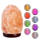 Himalayan Salt Lamp Night Light 8 Colors Changing USB Salt Rock Lamp Mini Smal