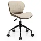 Accent Chair Rolling Armless Chair Modern Swivel Task Chair Home Office