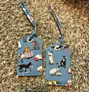 2 Vera Bradley CATS MEOW Luggage Tag Red NEW & Sealed