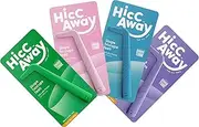 HiccAway Hiccup Straw - Stops Hiccups Naturally & Fast - As Seen On Shark Tank - Clinically Proven Relief for All Ages, Children & Adults - (HiccAway Family Pack Blue, Pink, Green, Purple) 4 Pack