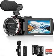 Windancy 4K Camcorder, 64MP 60FPS Vlogging Camera